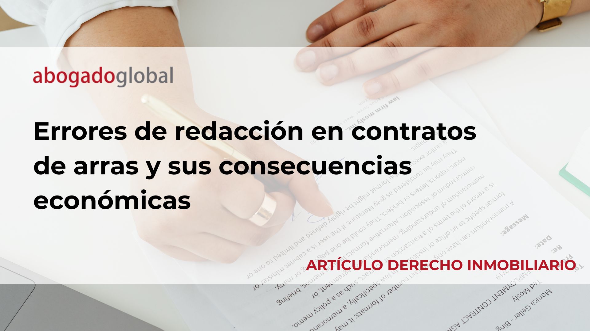 Errores de redacción en contratos de arras y sus consecuencias económicas