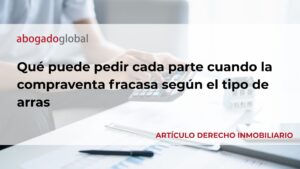 Qué puede pedir cada parte cuando la compraventa fracasa según el tipo de arras